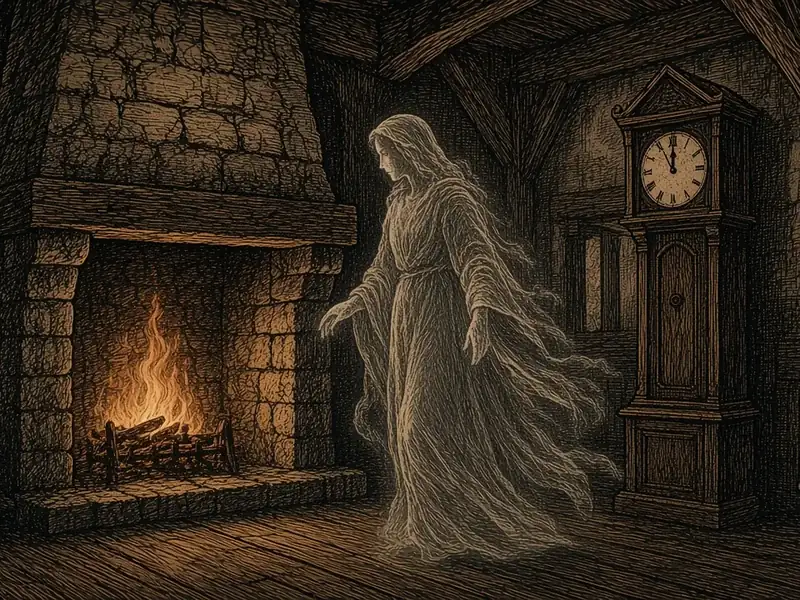 Illustration: Grey Lady at the Inn