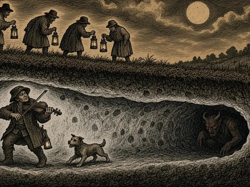 Illustration: The Blind Fiddler of Anstey