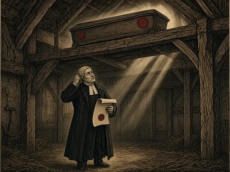 Illustration: The Coffin in the Rafters