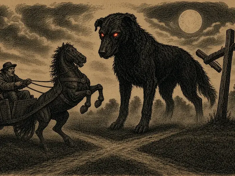 Illustration: The Gibbet's Black Dog