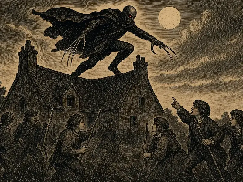 Illustration: Spring-heeled Jack at Bushey